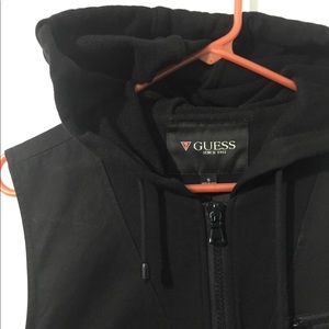 Black hoodie vest
